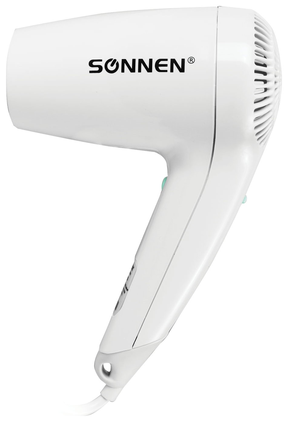 Фен для волос настенный SONNEN HD-1288D, 1200 Вт, пластиковый корпус, 4 скорости, белый